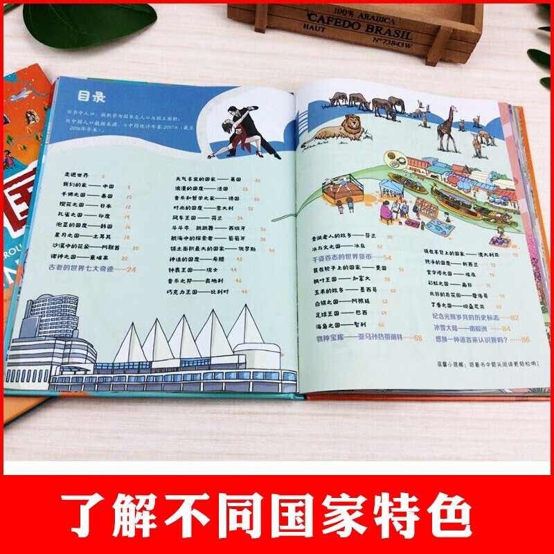 和爸妈游中国+和爸妈游世界（套装全2册精装）手绘中国世界地理百科绘本趣味地理儿童地理科普百科书详情图