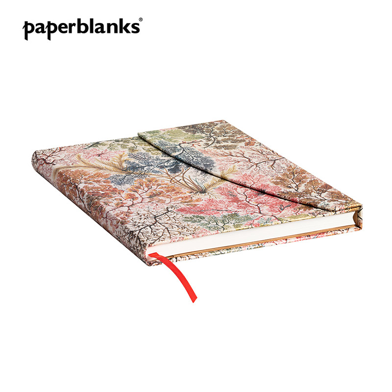 paperblanks佩兰克笔记本本子威廉基尔本花之绽放海之花学生文具日记本手账复古手帐本送女生生日礼物 【硬壳翻盖】海之花/中本横线