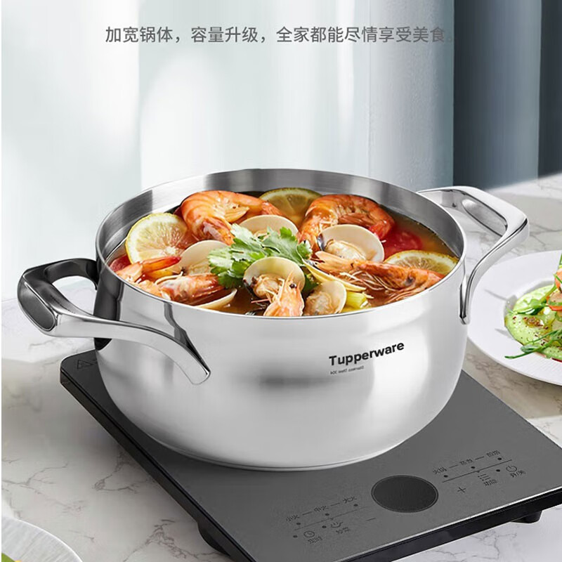 特百惠(tupperware) 大师系列锅具5升炒锅多用锅炖锅304不锈钢 多功能