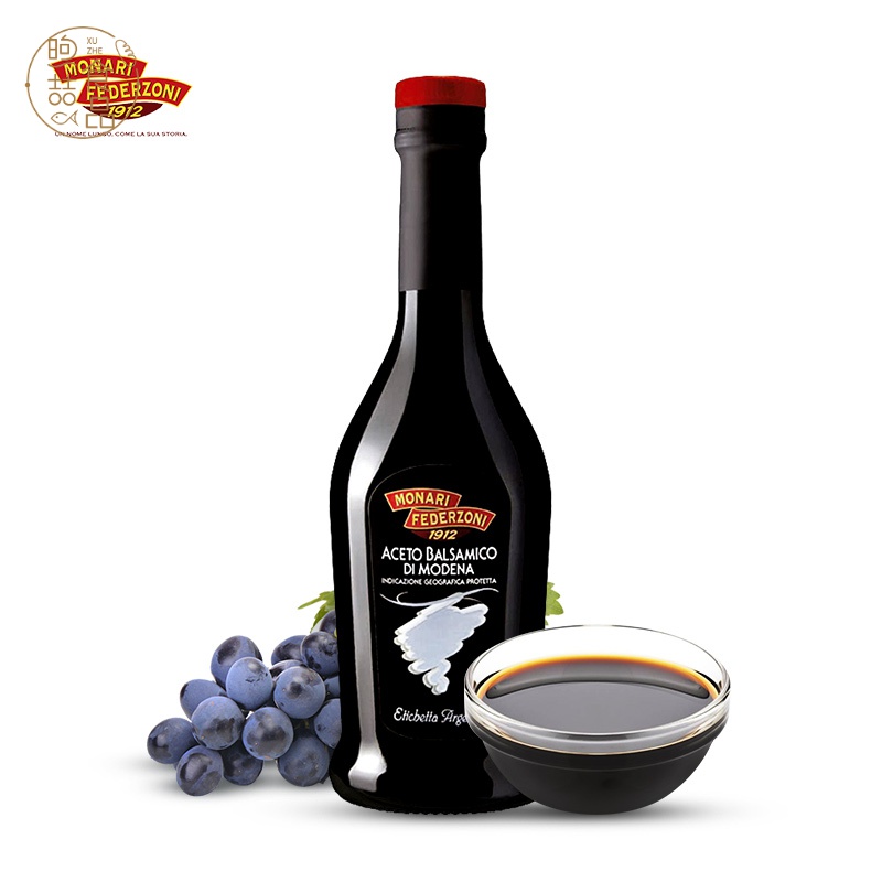 福山田舍意大利进口银标黑醋汁巴萨米克香醋摩德纳家用食用凉拌沙拉