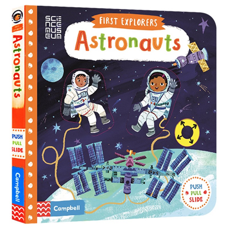 英文原版绘本 First Explorers Astronauts 小小探索家 宇航员 儿童启蒙机关操作纸板书