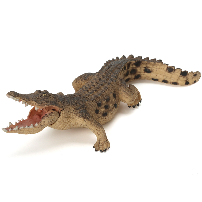 仿真野生动物模型玩具大象长颈鹿大熊猫认知启蒙儿童生日礼物 鳄鱼