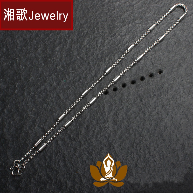 湘歌 泰国佛牌链子甄子丹同款钛钢佛牌链特殊身份单挂双挂佛牌挂链