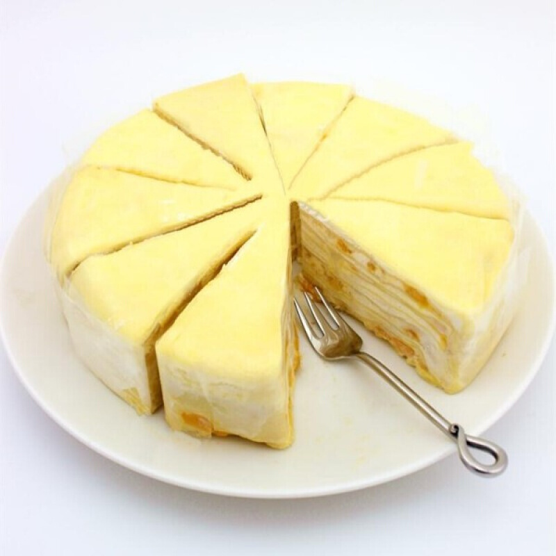 虎钢馋奶油水果生日蛋糕黄桃千层蛋糕 花色 6英寸