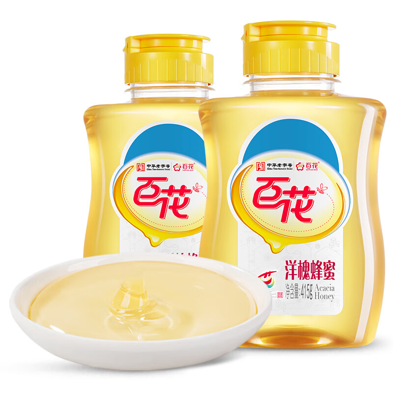 百花中華百花洋槐花蜂蜜415g*2瓶天然洋槐蜜