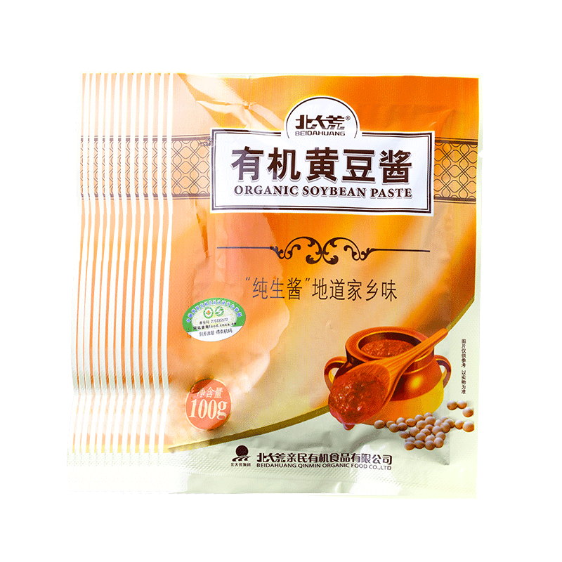 親民食品親民有機(jī)黃豆醬 正宗東北特產(chǎn) 原創(chuàng)工藝 農(nóng)家醬生醬100g*20連包