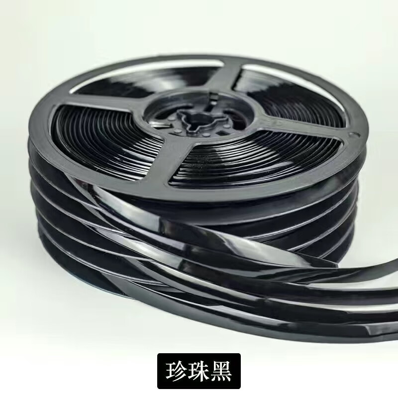 佳立方廚房防霉防水槽封邊衛(wèi)生間瓷磚縫隙裝飾自粘美縫貼條藝術美邊線條 珍珠黑1卷 【 自粘款】 6mx8mm