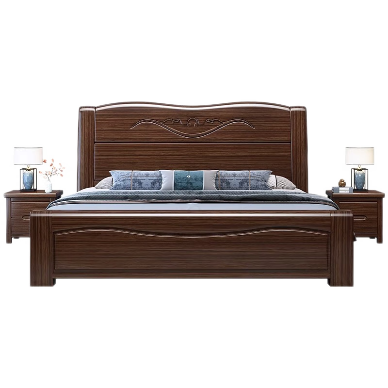 京东百亿补贴惠寻胡桃木单床1500mm2000mm框架结构