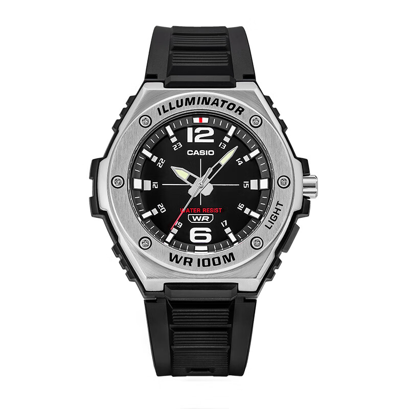 卡西欧(casio)手表男款钢铁之心学生运动防水表mwa-100h-1a mwa-100h
