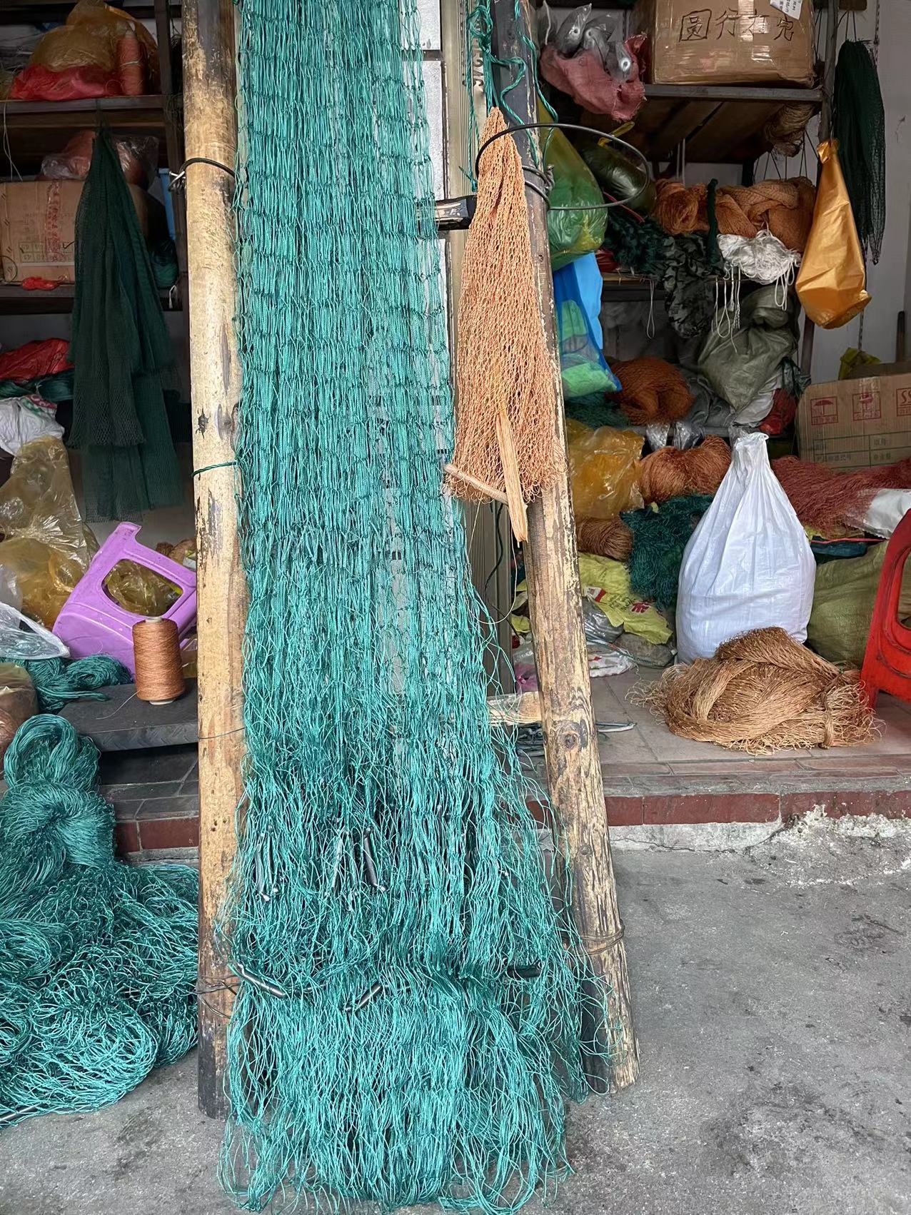 撒网手抛网轮胎尼龙线钢坠易抛撒耐用甩网 纯手工绿色4指网 吊好兜4