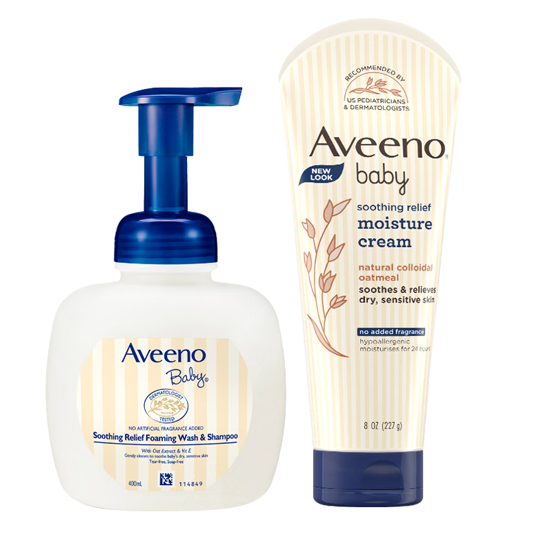 艾惟諾（Aveeno）韓國進(jìn)口艾維諾兒童身體乳嬰兒四季保濕止癢寶寶潤膚乳 【洗護(hù)套裝】627g