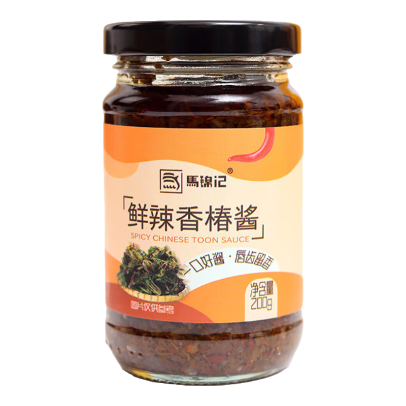 馬錦記香椿醬 早春頭茬嫩芽香椿鮮椿葉香辣下飯醬菜香椿芽辣椒醬拌面 原味香椿醬+鮮辣香椿醬(各3瓶)