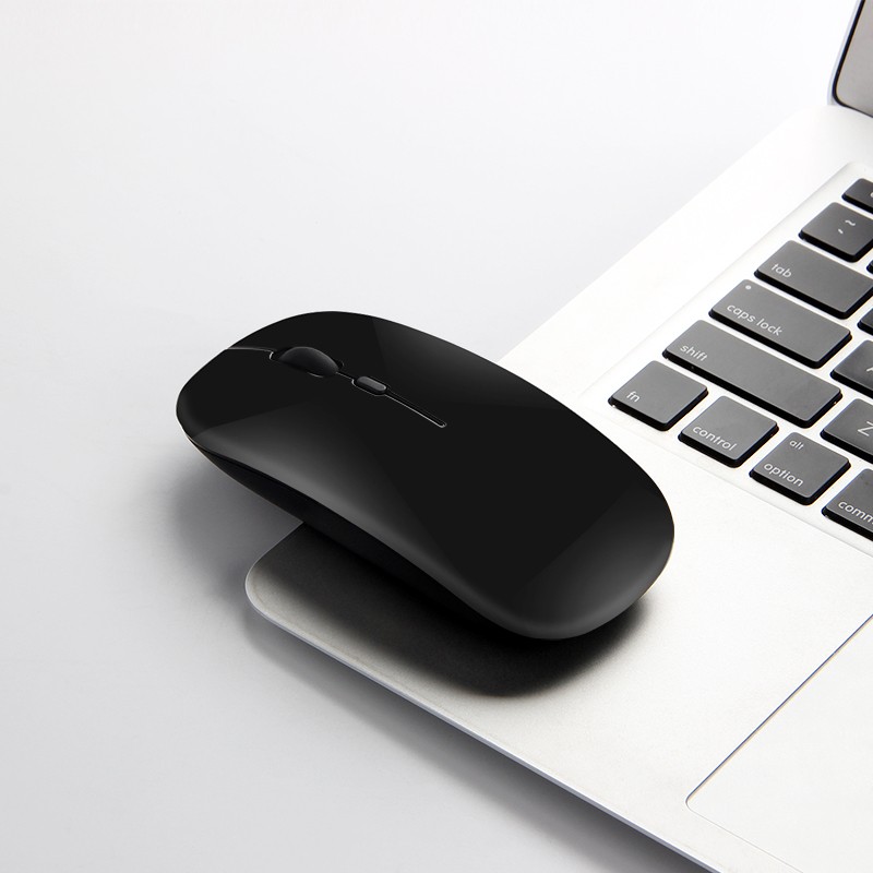 zonyee 充电无线蓝牙双模鼠标苹果iPad华为联想平板安卓蓝牙通用轻巧便携静音家用办公鼠标 黑色(蓝牙+2.4G双模式)