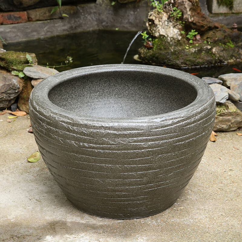 陶瓷鱼缸水缸养鱼阳台睡莲荷花缸室外庭院陶瓷大缸鱼缸老式大水缸 缸