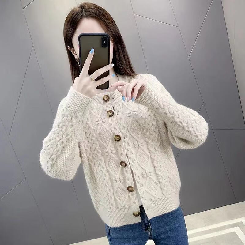 秋冬款开胸针织衫女款女士开身毛衣开胸毛线衣针织开衫女2022秋冬新款