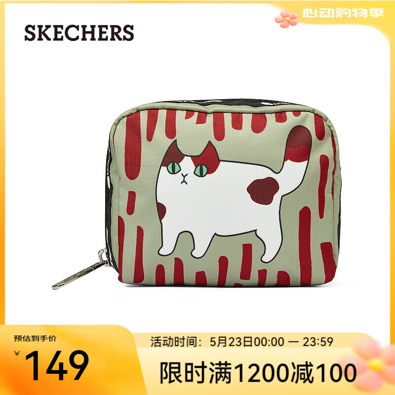 斯凯奇（Skechers）正反两用的可爱猫咪造型手拿包L323U137 T320淘气小猫/03T2 均码