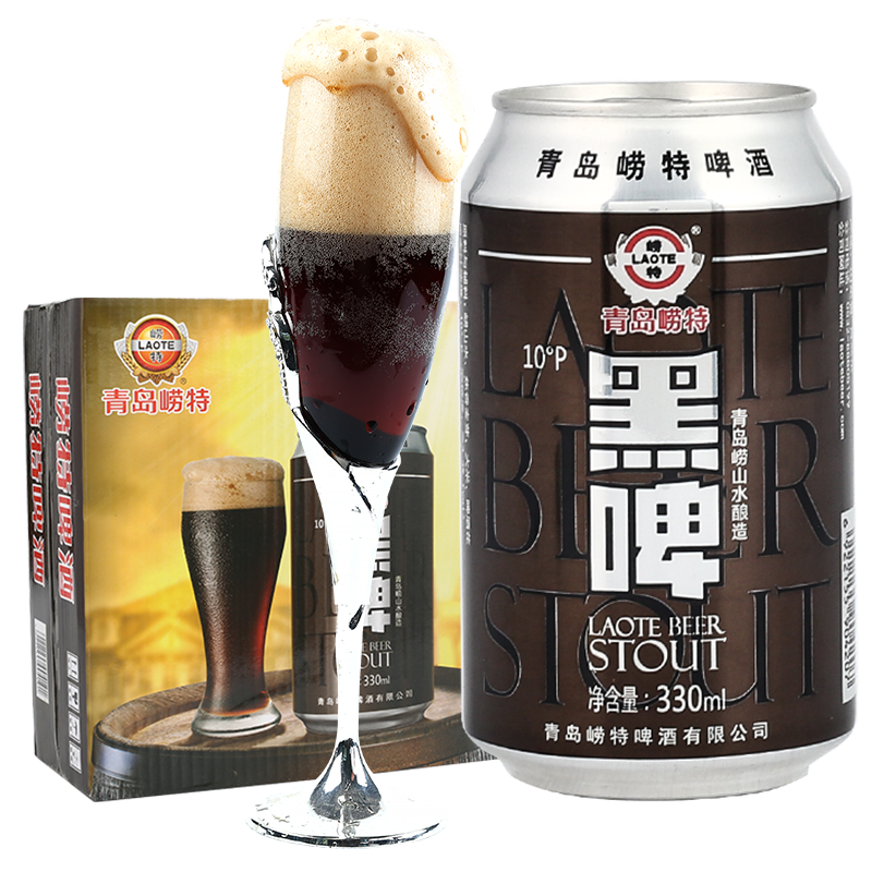 崂特啤酒(laote beer)青岛崂特黑啤酒整箱 崂山水精酿啤酒 巧克力风味