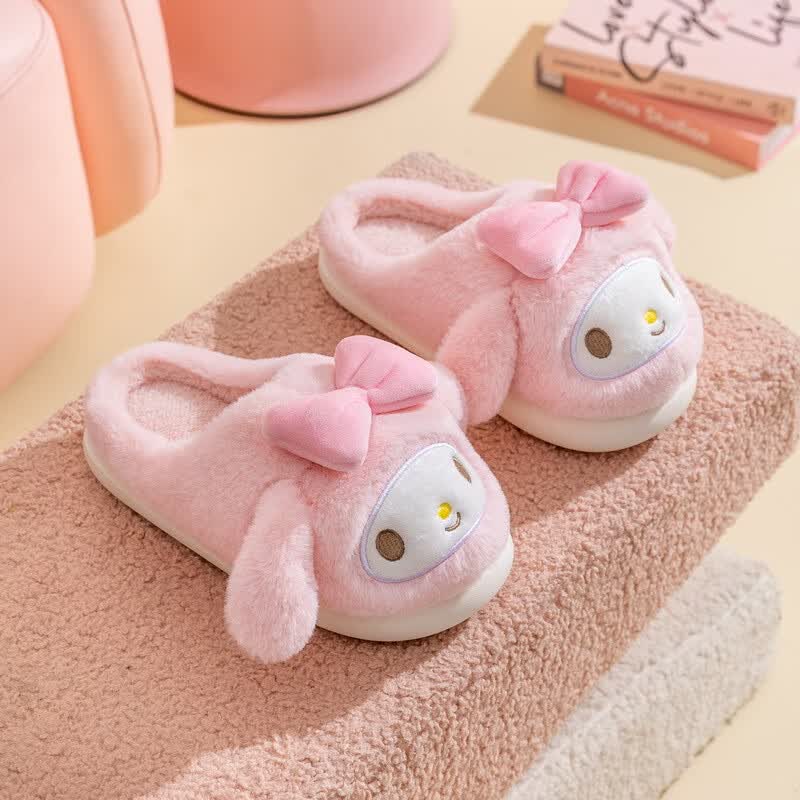 三丽鸥拖鞋美乐蒂玉桂狗HelloKitty库洛米棉拖棉鞋家居保暖秋冬女 美乐蒂拖鞋粉红 28-29（内长18cm