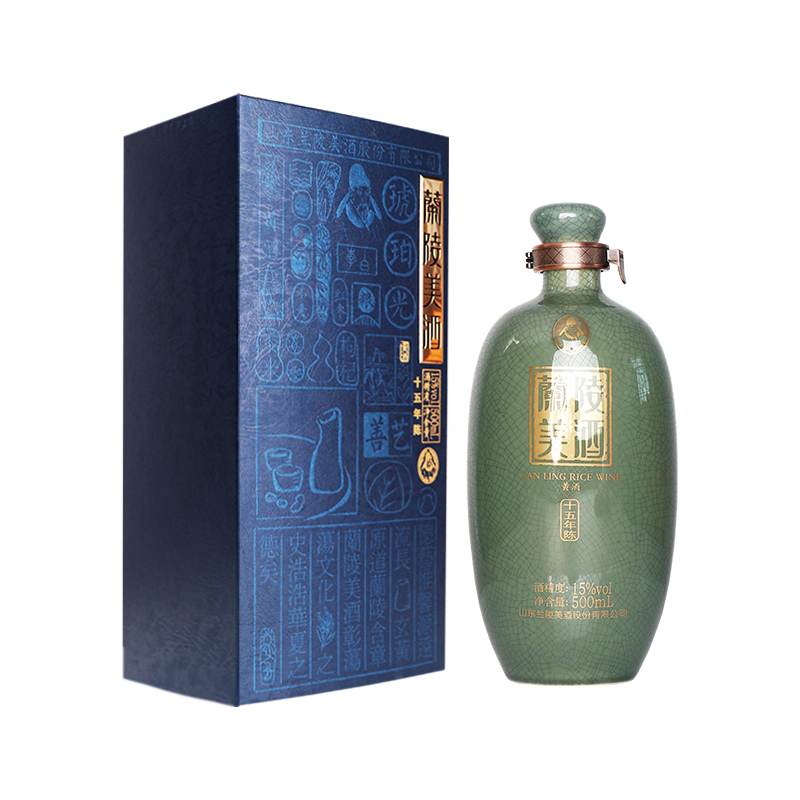 兰陵【酒厂发货】15度兰陵美酒15年陈500ml甜型特型黄酒山东名酒送礼
