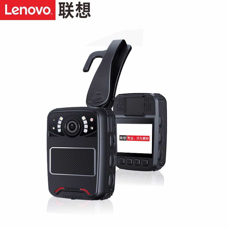 联想(Lenovo)DSJ-5W执法记录仪高清 微型随身摄像内置128G 超清红外夜视激光定位21小时连续录像黑色