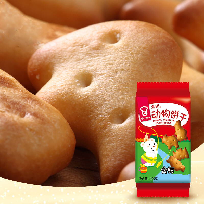 嘉顿【99-40】嘉顿手指饼干动物形状小包装早餐休闲食品饼干零食 嘉顿