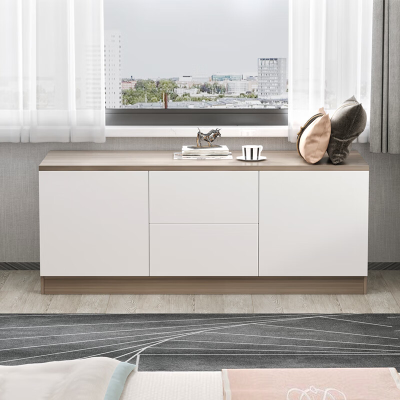 敏泽(minze)飘窗柜地柜卧室窗台收纳置物柜定制可坐矮柜家用落地式