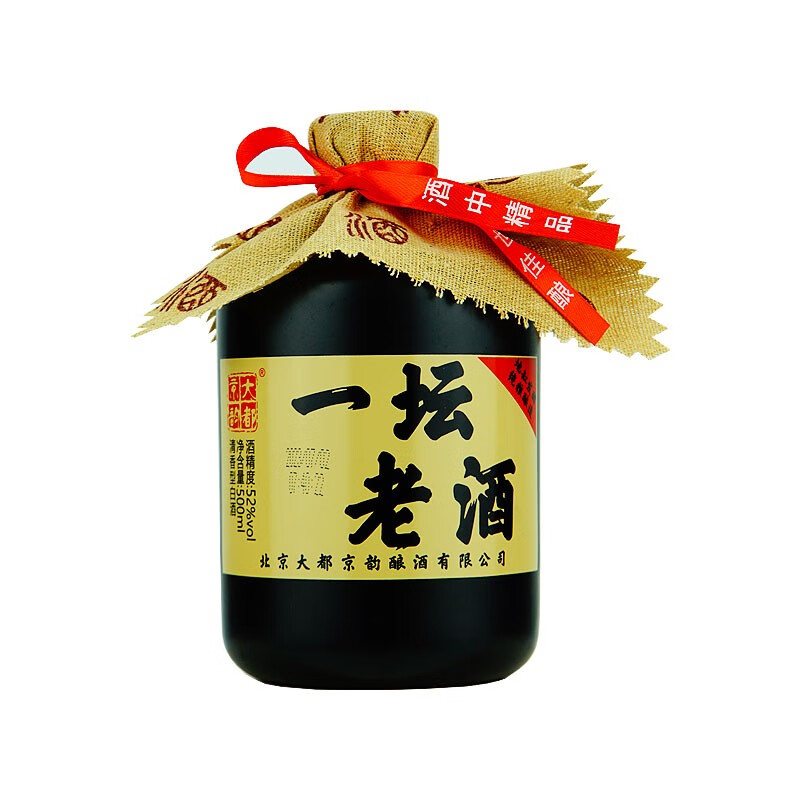 大都京韵 52度一坛老酒 清香型纯粮优级白酒 500ml *1瓶 单瓶装