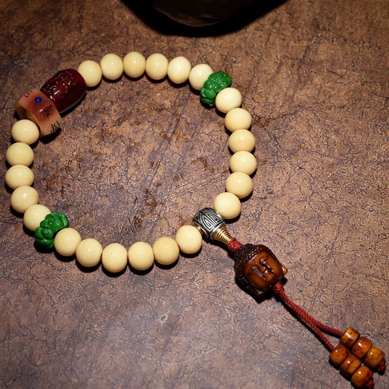 石俞记骆驼骨手串男女式手持108颗佛珠老料驼骨雕刻手链文玩骨头念珠