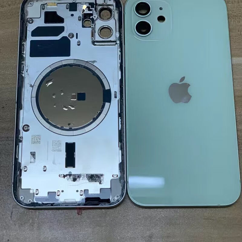 [品牌]适用于苹果12后盖玻璃12中框后壳iphone12mini拆机 白色(加边键