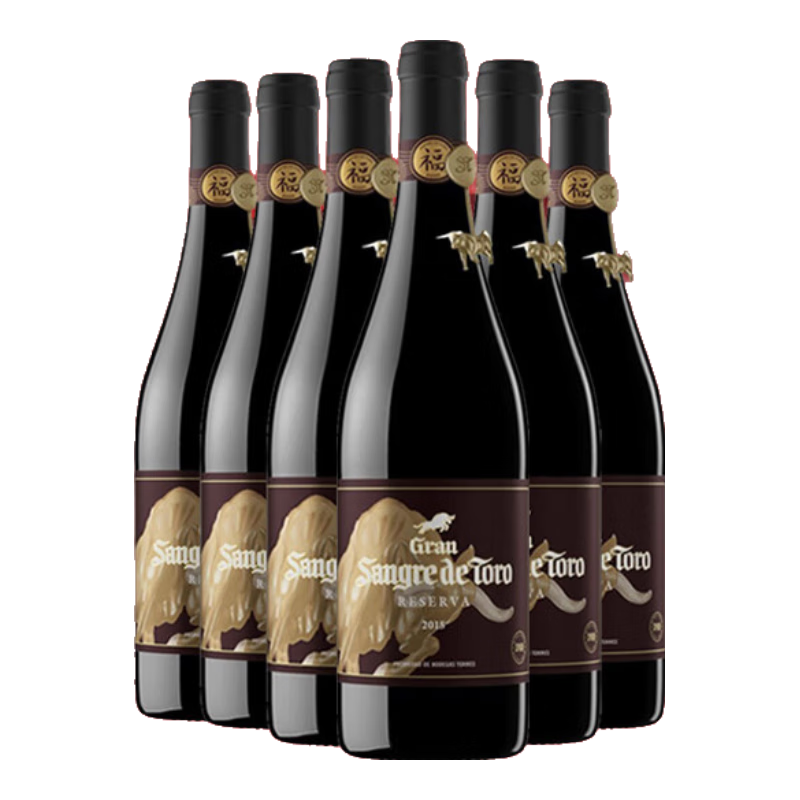 桃乐丝（Torres）赤腾珍藏公牛血干红葡萄酒 750ml*6瓶 西班牙原瓶进口