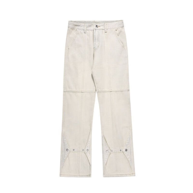 铭汇通big eaters裤子big 美式街头纽扣牛仔裤男女国潮宽松直筒裤运动