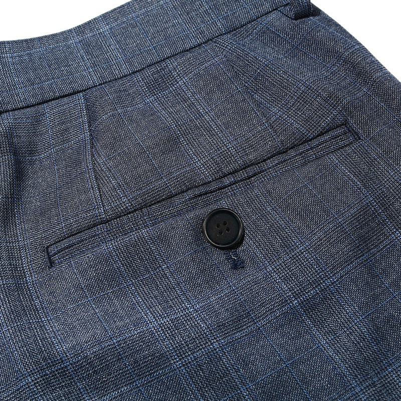 MAYOR男装Loro piana纯羊毛商务经典正装精品套装西服西裤 蓝灰色 165A (165/76A)