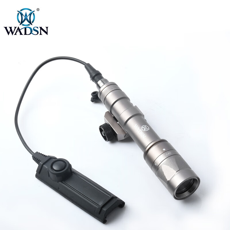 wadsn沃德森m600w战术爆闪频闪手电筒长点亮鼠尾m300w铝合金手电 沙色