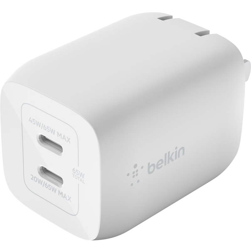 belkin 贝尔金 WCH013yz 手机充电器 Type-C 65W 白色