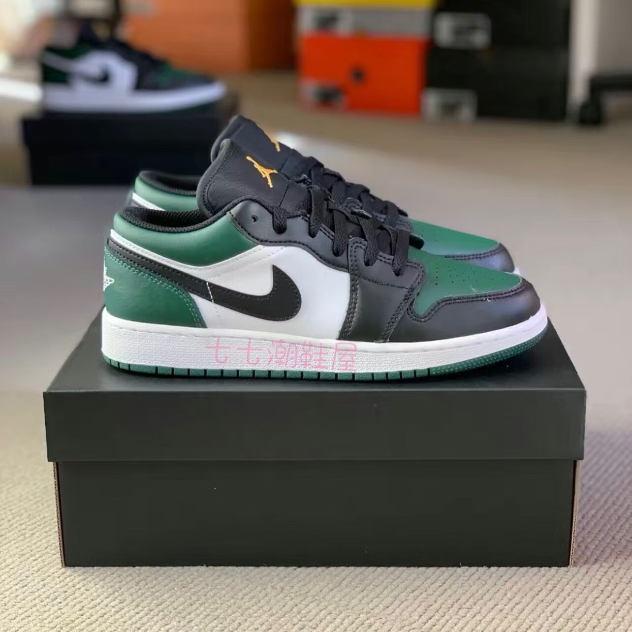 1 low绿脚趾 秋季高颜值透气舒适休闲百搭运动鞋 aj1绿脚趾 36