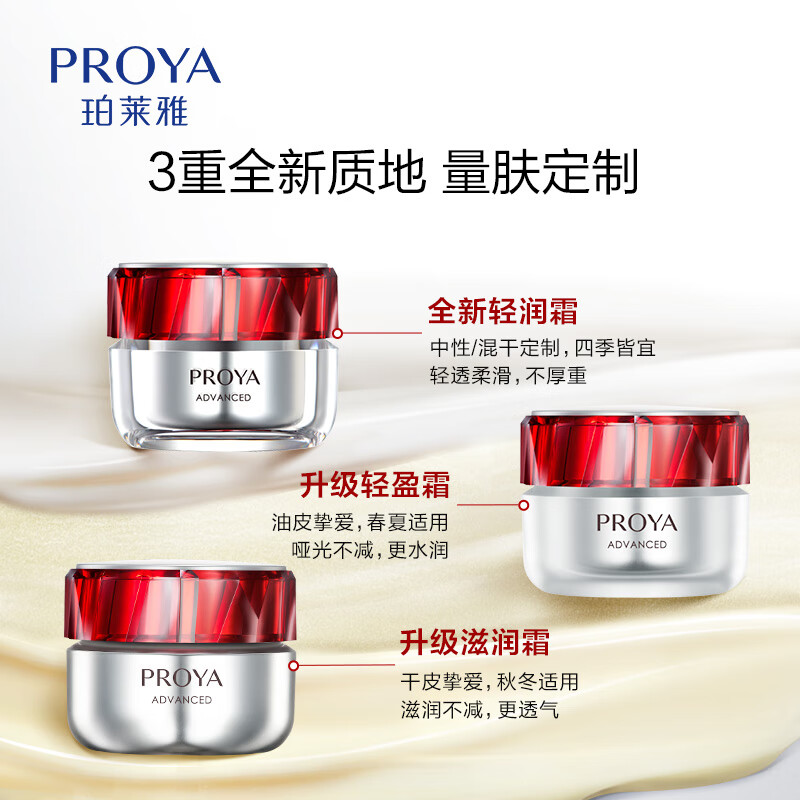 珀莱雅全新升级红宝石面霜3.0（轻盈霜）50g*2（含附件到手2件）