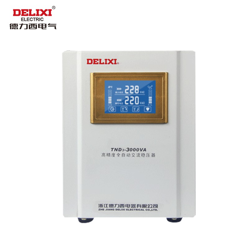 德力西电气 稳压器 3000w 220v 电脑电视冰箱空调单相交流电源 tnd3 3