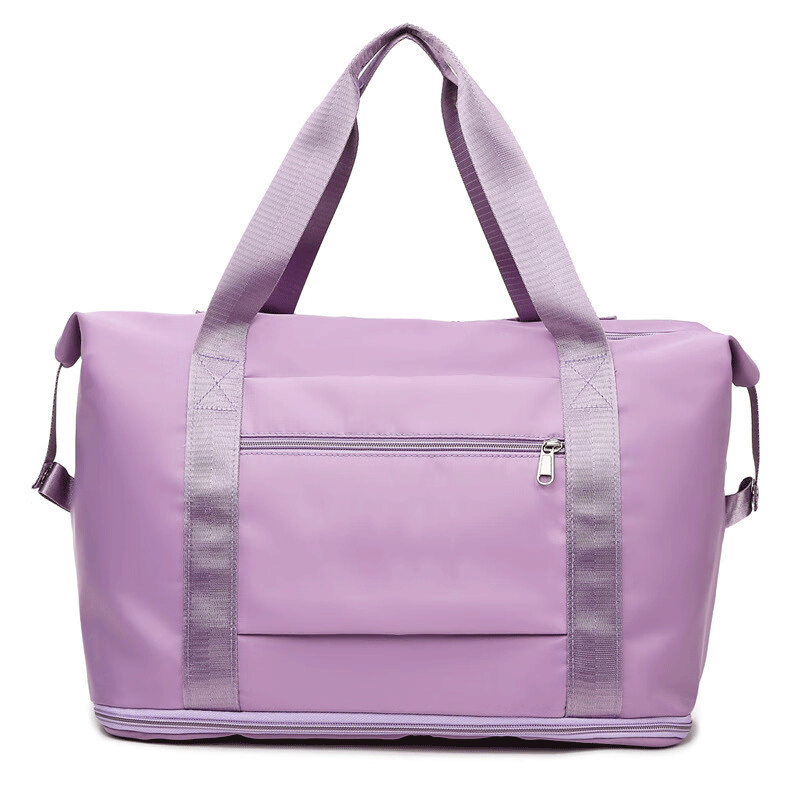 泰瑞格 旅行包大容量女手提轻便旅游行李包游泳运动包包干湿分 紫色