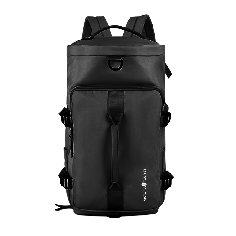 维多利亚旅行者旅行包女士大容量双肩背包短途出差手提包行李袋旅游登山包休闲运动包游泳健身包V7021黑色