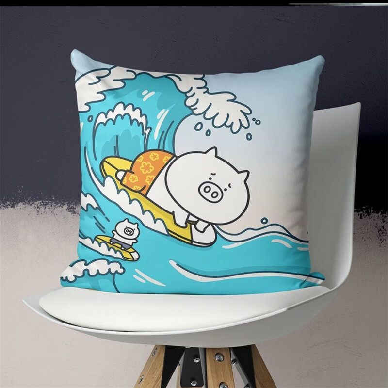 遥绾惜奇魔猪卡通抱枕 奇魔猪表情包定制抱枕卡通动漫沙发靠垫学生