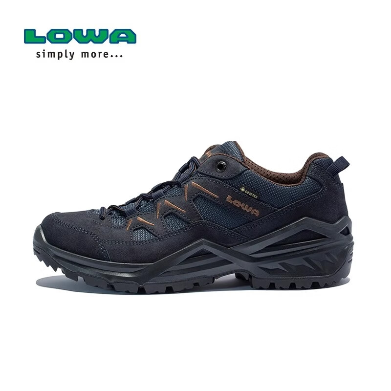 LOWA户外男女同款登山鞋SIRKOS EVO GTX防水低帮徒步鞋L320805 藏青色/棕色-男款 L310805 41