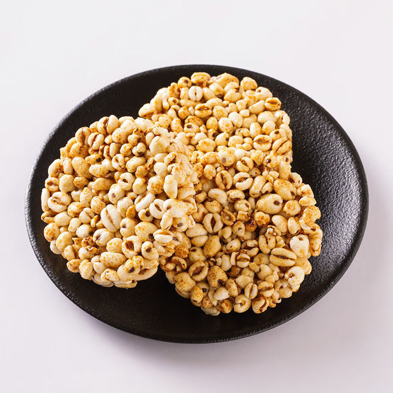 蕴召麦通米通大米花饼黑米酥香米酥膨化食品爆米花粗粮谷物 麦通 一斤