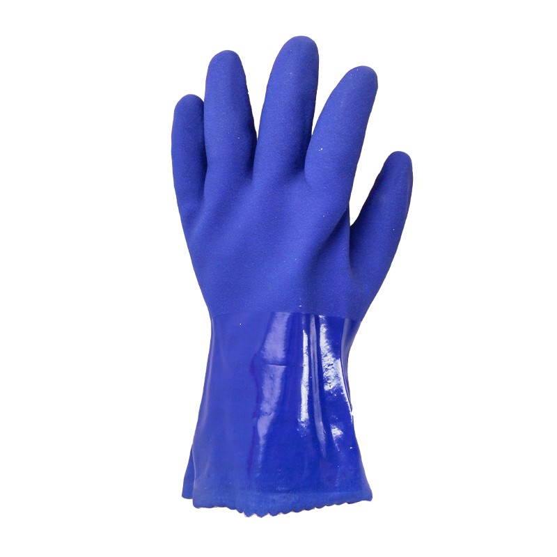 春蕾906耐油手套 27cmxl码 10双/扎 防滑耐磨耐酸碱防泼水保暖pvc磨砂