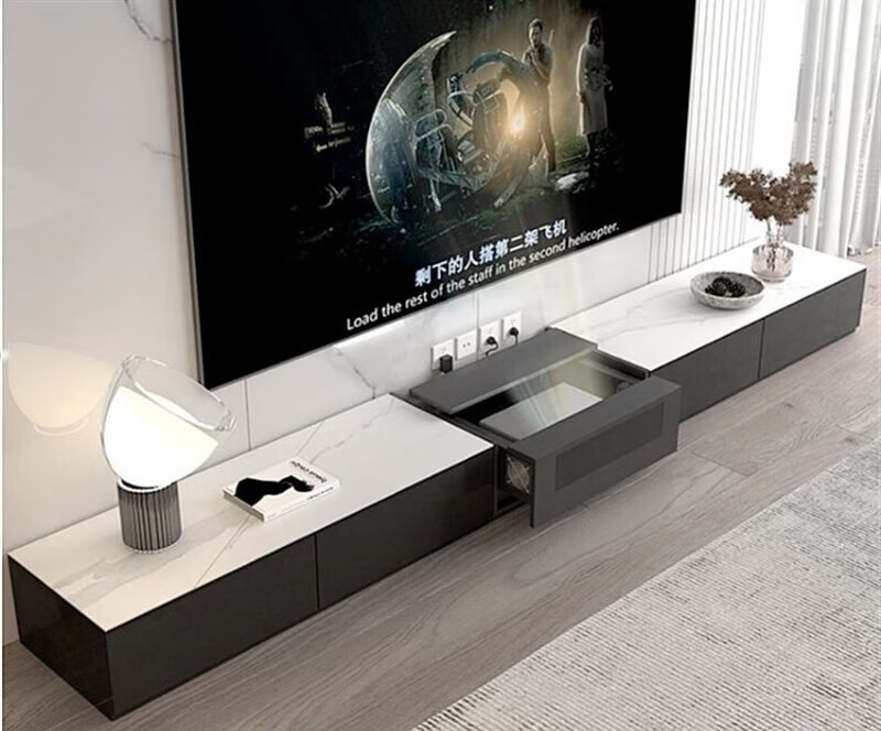 裕顺寿激光电视柜自动隐藏 88/100/120寸智能隐藏式电动峰米伸缩柜子