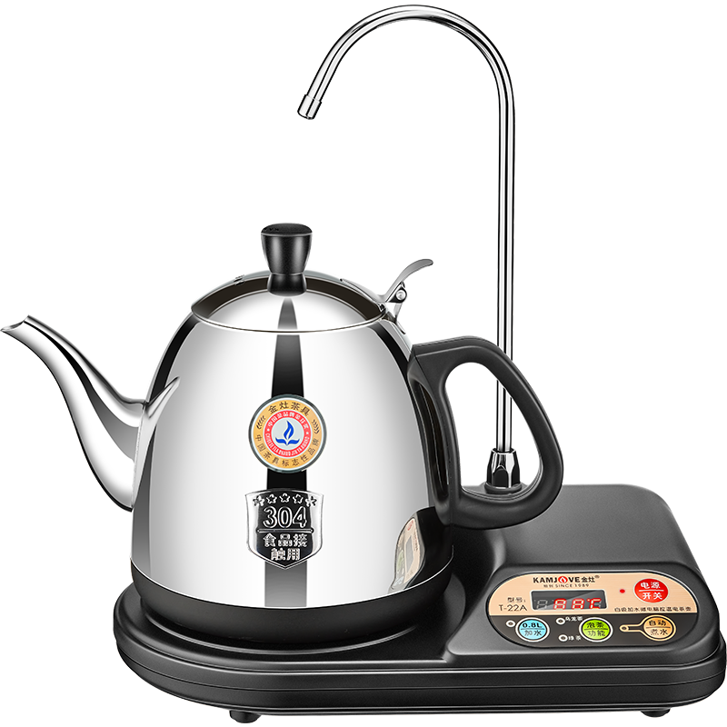 金灶（KAMJOVE）自动上水电热水壶 电动抽水烧水壶茶具 电茶壶热水壶烧水器T-22A 黑色1L