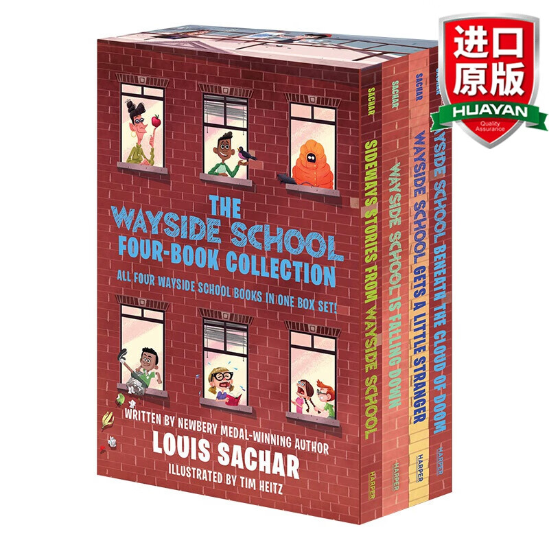 英文原版 歪歪路小学1-4册 The Wayside School 4-Book Box Set 美版