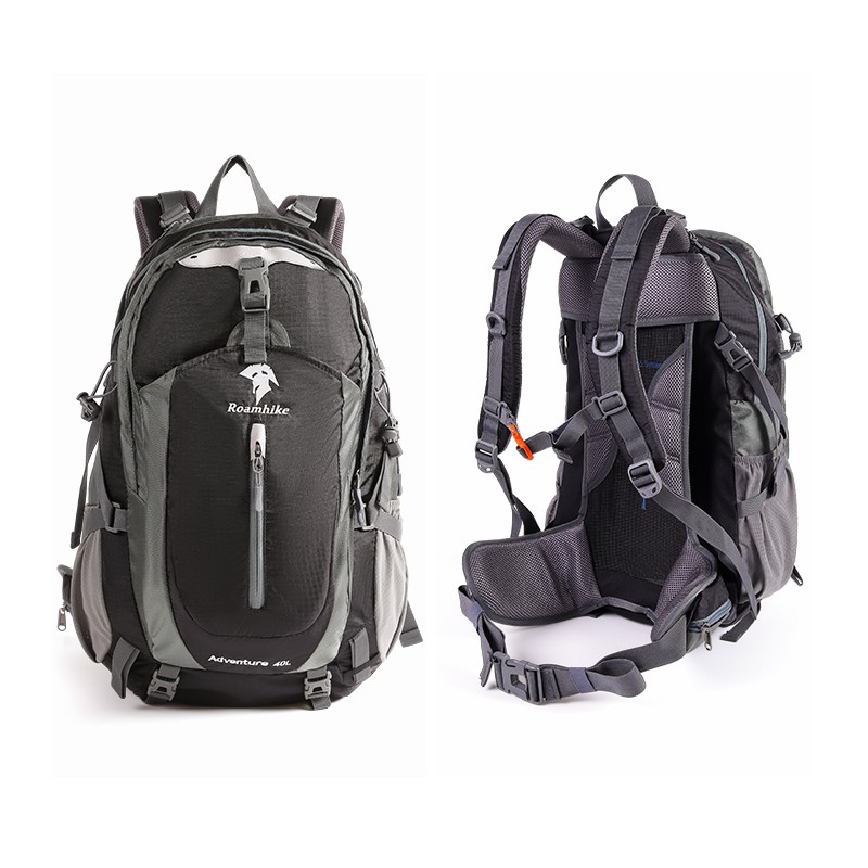 Roamhike 登山包 户外背包男女通用旅行双肩背包多功能大容量徒步运动背包 黑色 40L