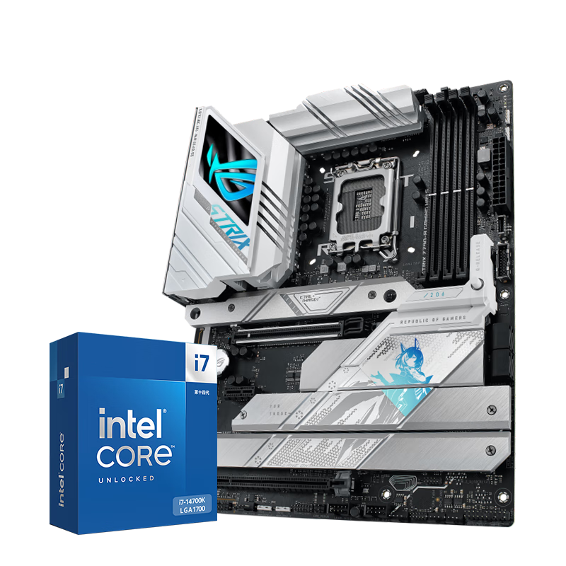 华硕主板CPU套装 搭 Intel 14600kf板U套装 14700kf 14900k 吹雪套装 【D5】Z790-A 吹雪S 新主板 Intel盒装 I7 14700K