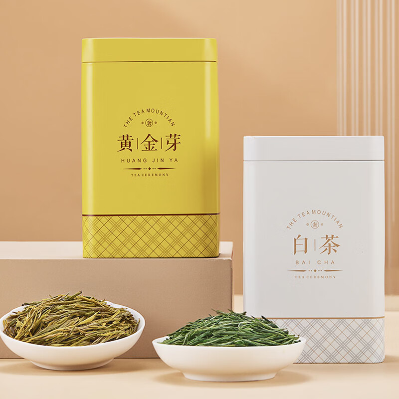 萃隐茶叶 安吉特产白茶新茶明前特级嫩芽绿茶黄金芽高品质组合装半斤