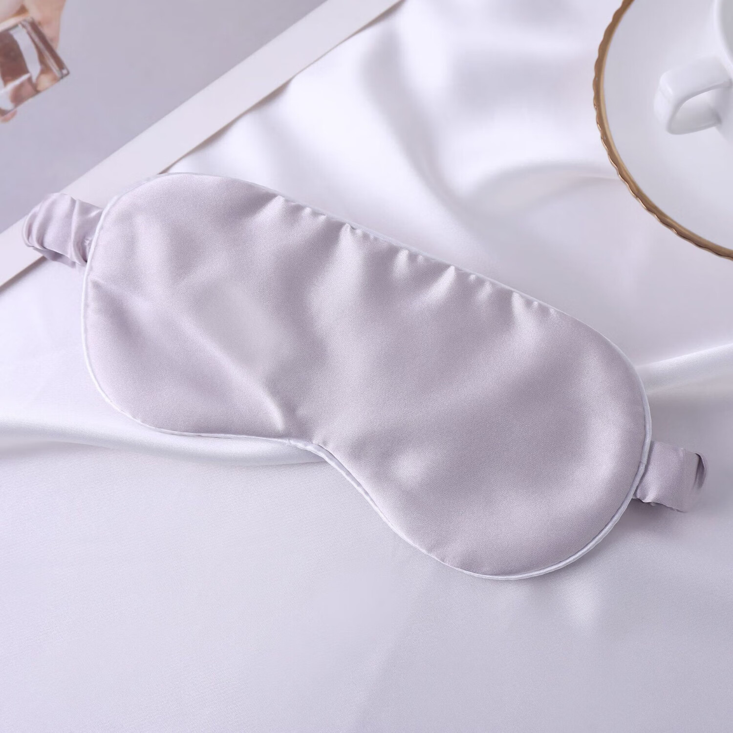 真丝眼罩100%桑蚕丝睡眠防光眼罩16-22姆米丝绸护眼罩 【22姆米真丝丨孔雀蓝】丝滑柔软-顶配版